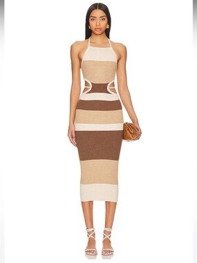 blue bardot midi dress Patiently Waiting